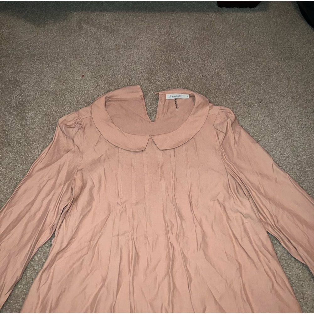 Gammeto Light Brown Long Sleeve top size S - Picture 4 of 10